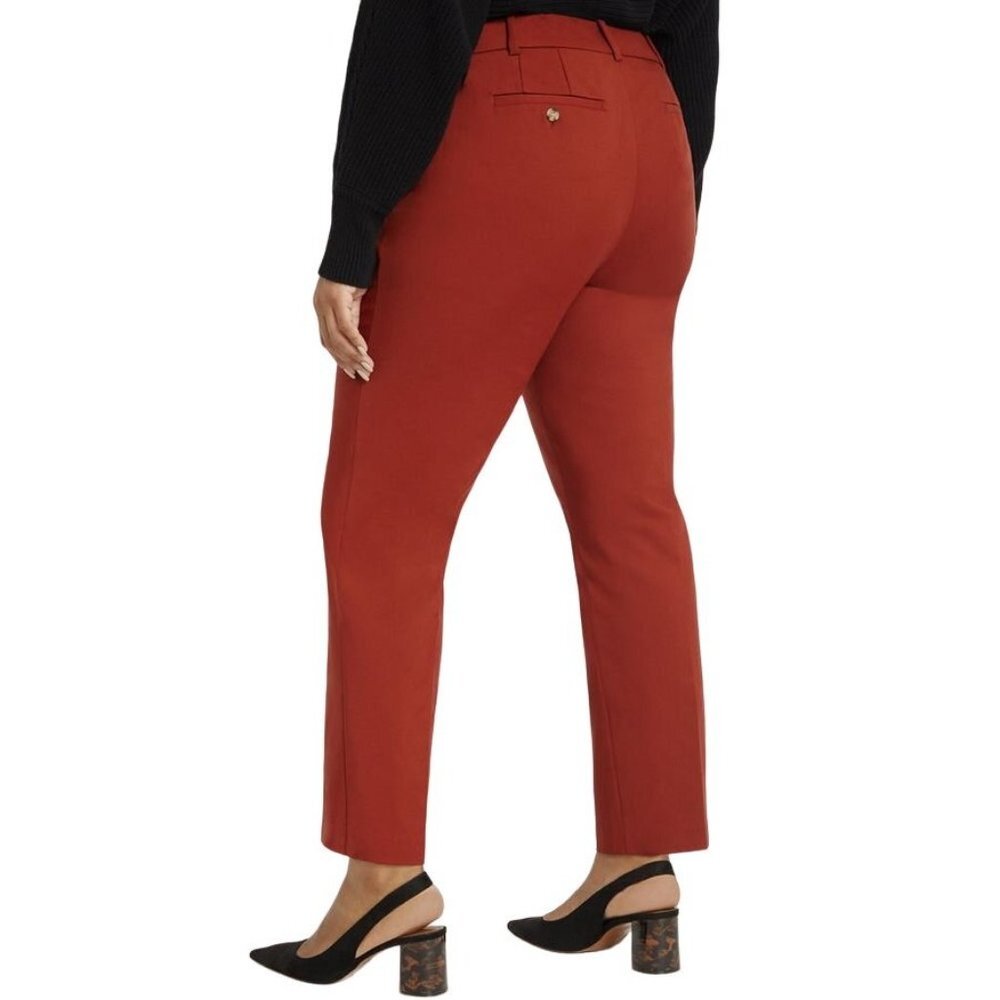 Eloquii Green Flat Front Elevated Basic Pants Siz… - image 2